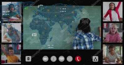 Lezione online con docente e allievi